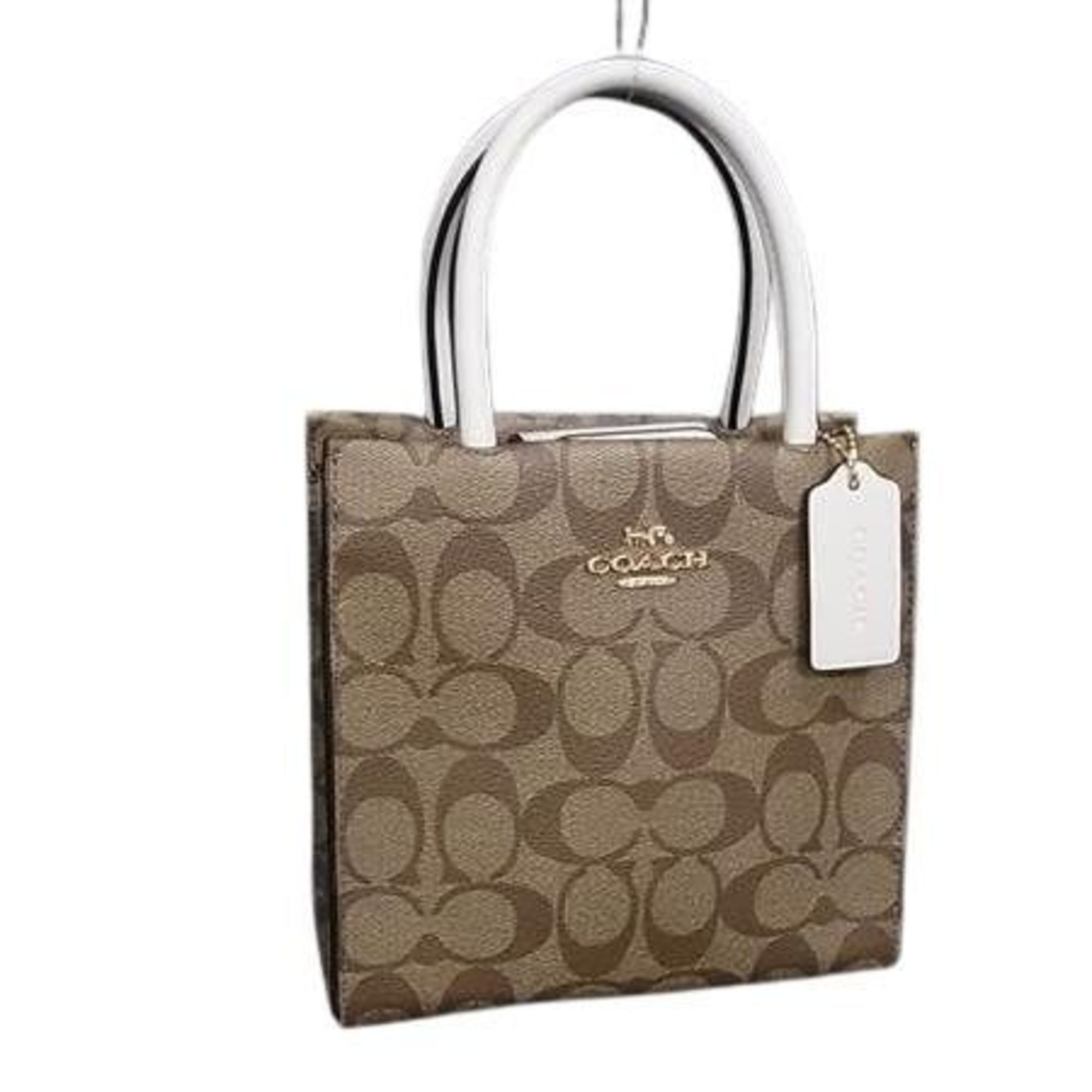 Coach Signature Tote Bag 5693 Brown (Women's)